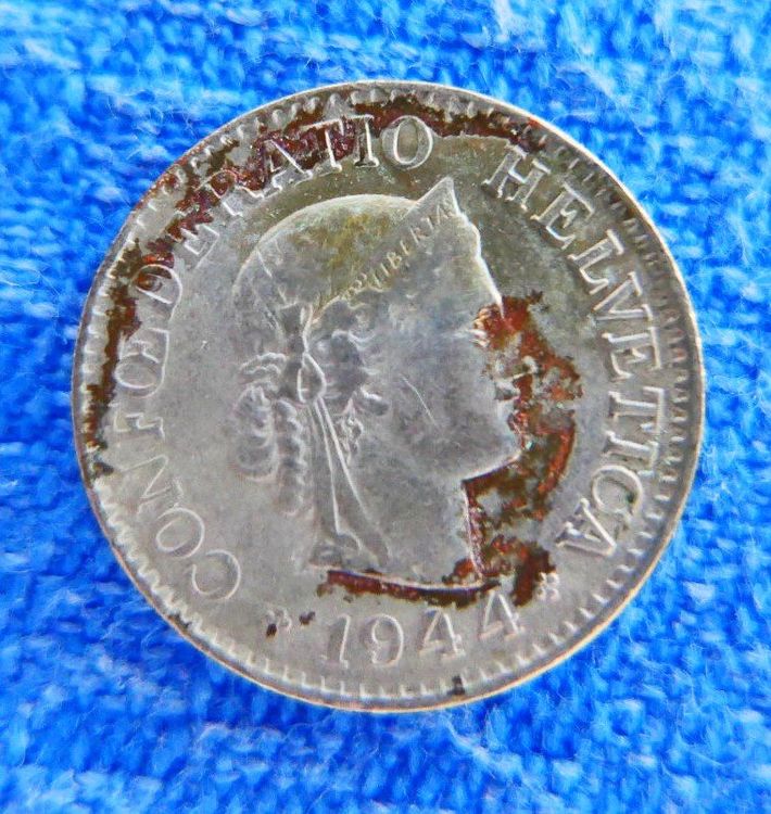 Tutti le monete: 2 x 10 Rappen aus den Jahren 1943 und 1944 – Usato da Glattpark(Opfikon) venduto da Latouret 3