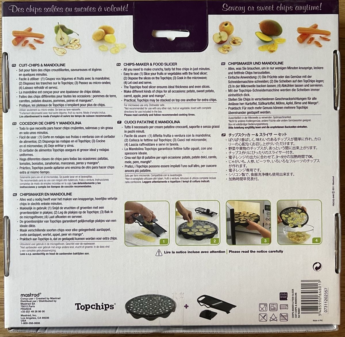 Elettrodomestici da cucina: Mastrad Topchips Chipsmaker mit Mandoline - Neuwertig! – Nuovo e nell'imballaggio originale da Suhr venduto da Cobainkurt 1