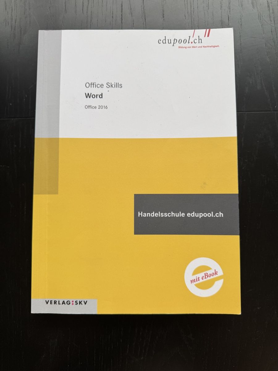 Bücher: Office Skills - Word 2016 - edupool – Gebraucht aus Kilchberg ZH von zimna