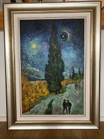 Van Gogh Pinie Sternennacht  Ft. inkl. Rahmen B75cm / H99cm