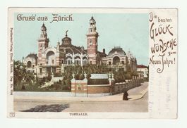 Ansichtskarte Gruss aus Zuerich Tonhalle 09.12.1899