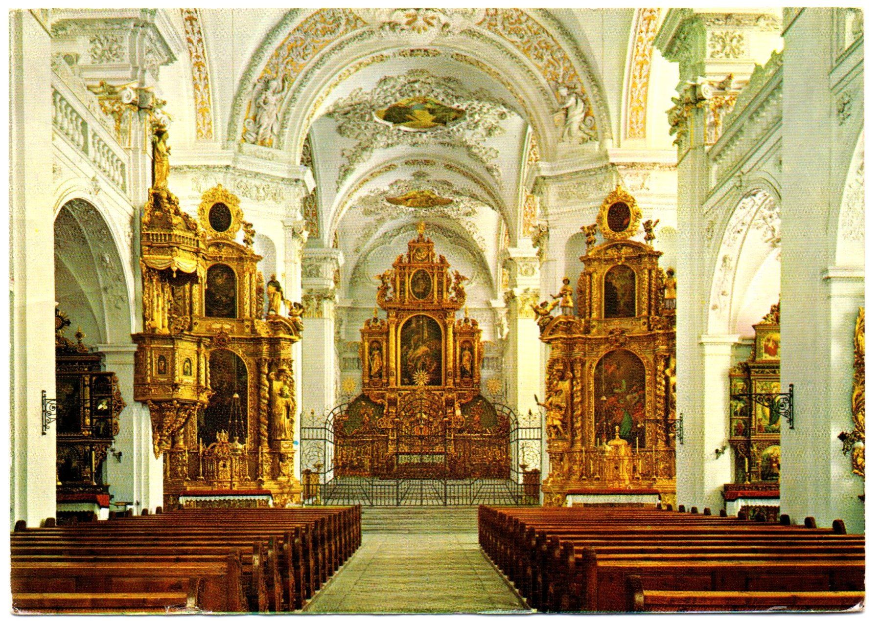 Ansichtskarten: DISENTIS Inneres der Klosterkirche – Gebraucht aus Jona von philajona