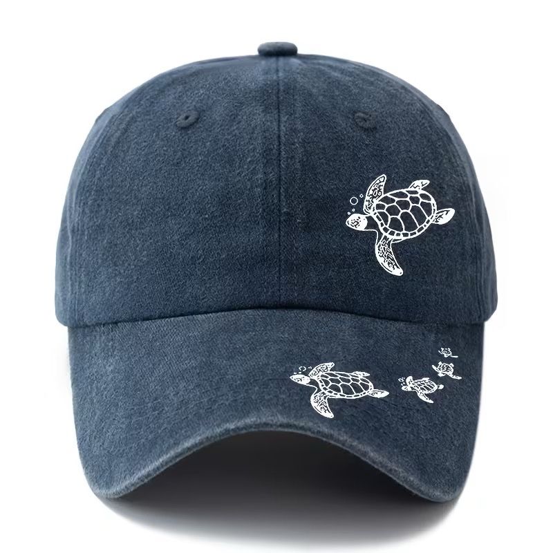 Copricapi, berretti & cappellini: Cap / Hut mit Schildkröten Muster, Navy Blue - Sommer – Nuovo e nell'imballaggio originale da Wettingen venduto da Chnoelleli