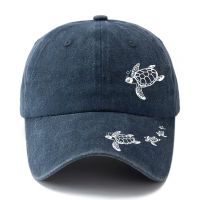 Cap / Hut mit Schildkröten Muster, Navy Blue - Sommer