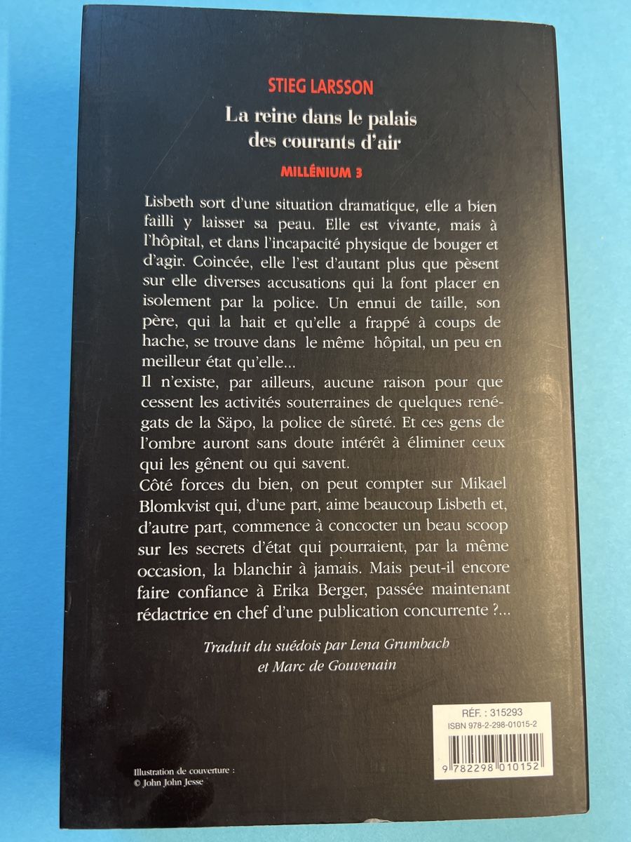 Libri: Millénium 3: La reine dans le palais – Usato da Genève venduto da PoissonBlue 1