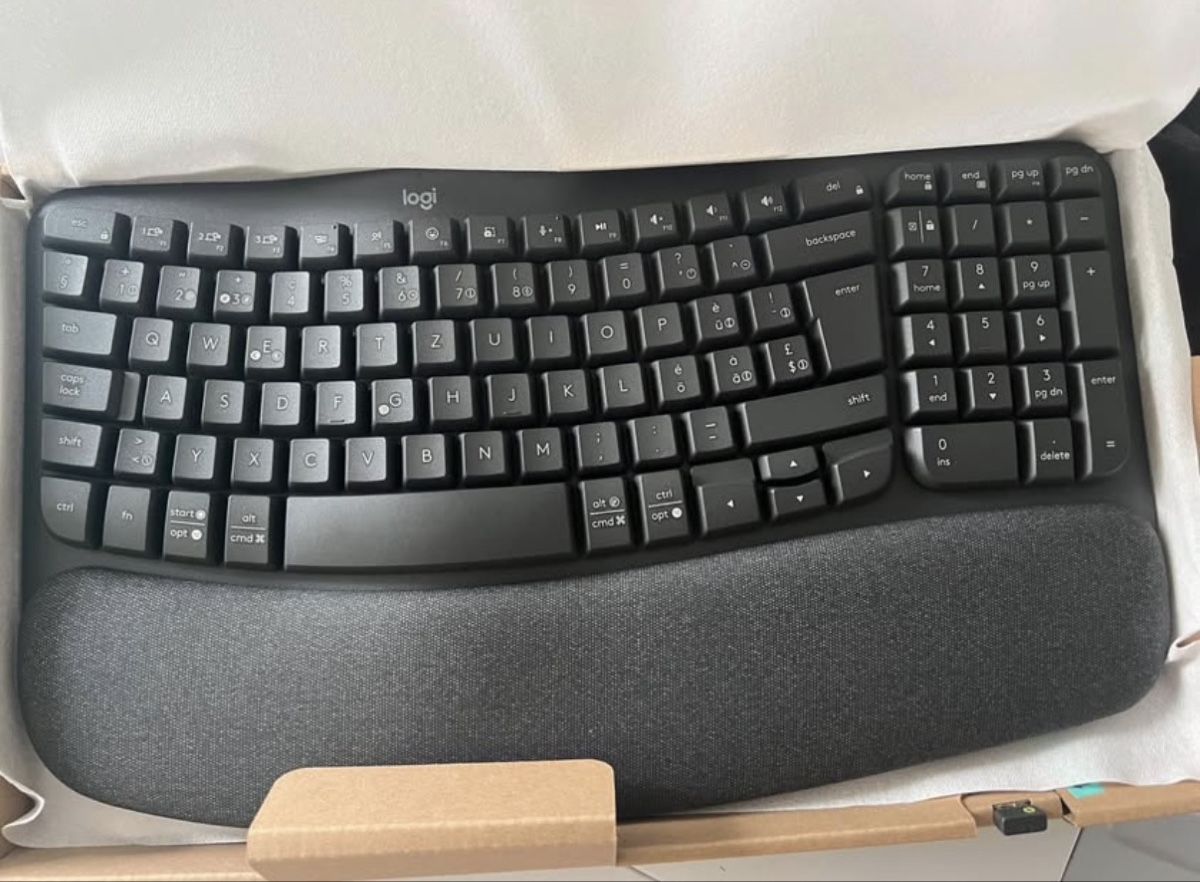 Logitech Tastaturen: Logitech Clavier ordinateur Wave Keys ergonomique sans fil – Neu und originalverpackt aus Lausanne von Stephaniesdressing 4
