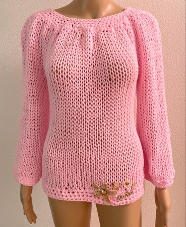 WinterPullover rosa  mit Applikationen Neu