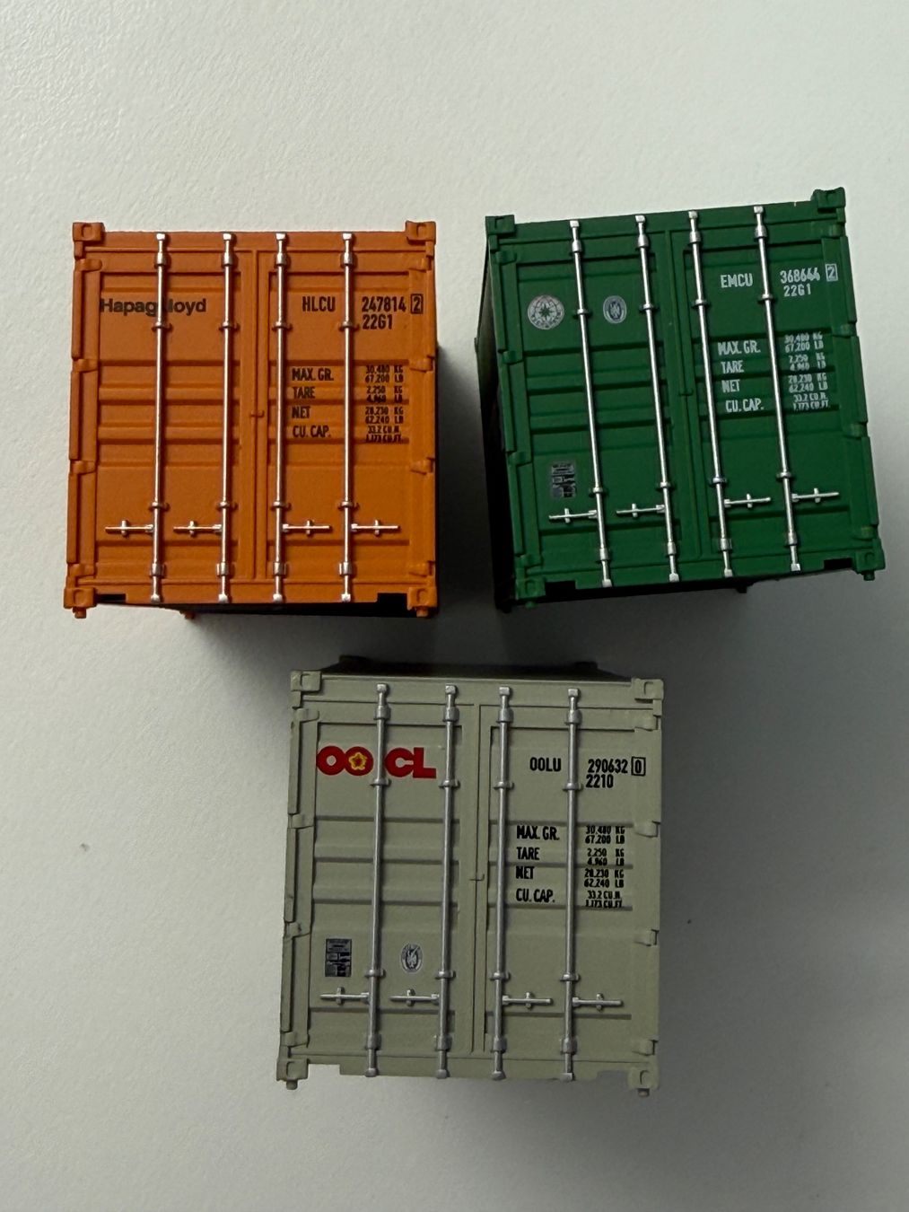 Faller Modelleisenbahnen: Faller Container Hapag-Llöyd, Evergreen,OOCL / HO – Gebraucht aus Jonschwil von sutfra12 1