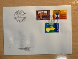 3000 Bern Ersttagbrief 25.8.1977 Sondermarken Schweiz