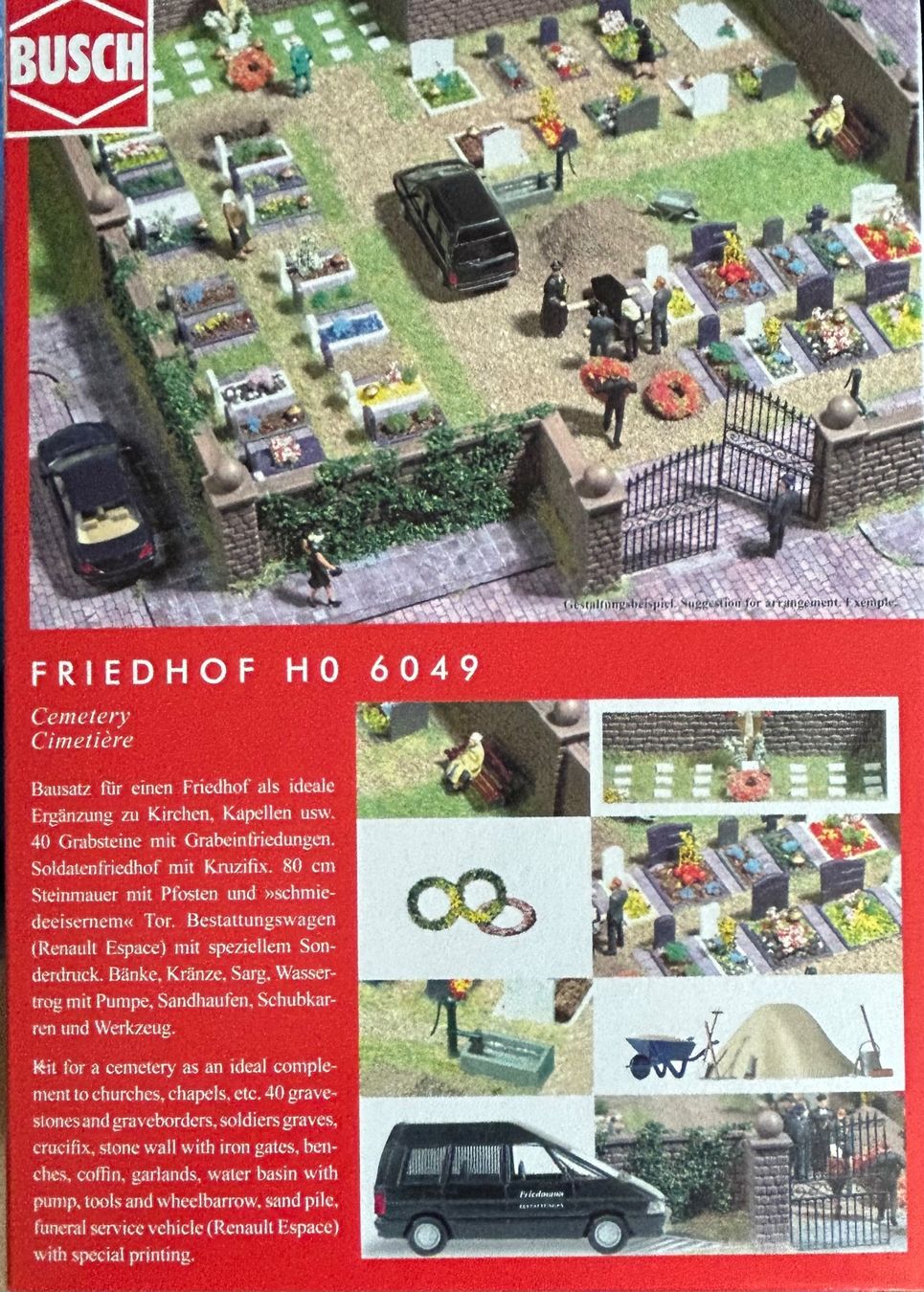 Busch Modellini di ferrovie: H0 Busch 6049 Friedhof – Nuovo (secondo la descrizione) da Belp venduto da AEMA-Modellbau