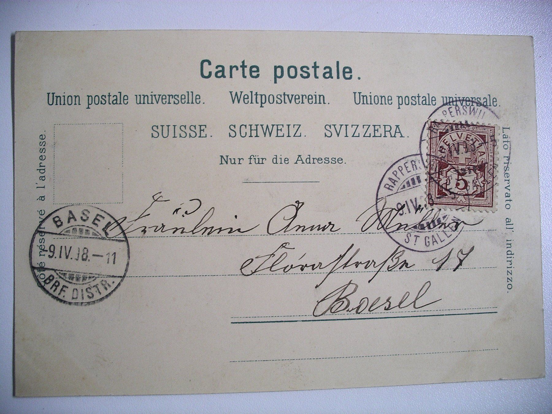Cartes postales: farbigeLithoAK  RAPPERSWIL – D'occasion à Oberhofen am Thunersee par luuping99 1