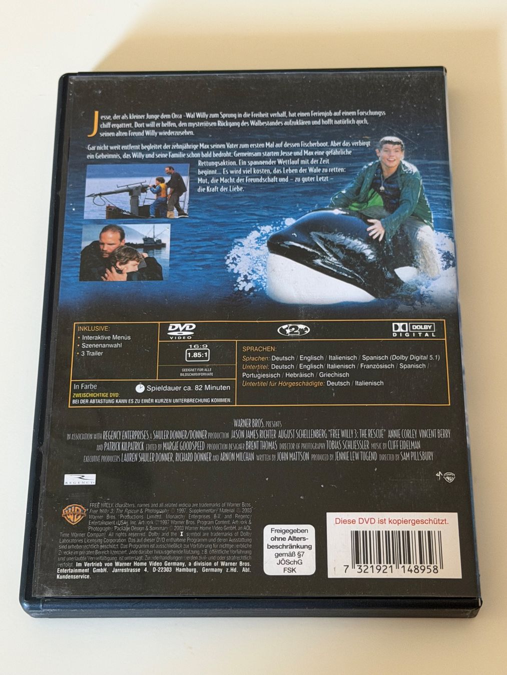 Tutti i DVDs: DVD Free Willy 3 Die Rettung – Usato da Altstätten SG venduto da sheamus 1