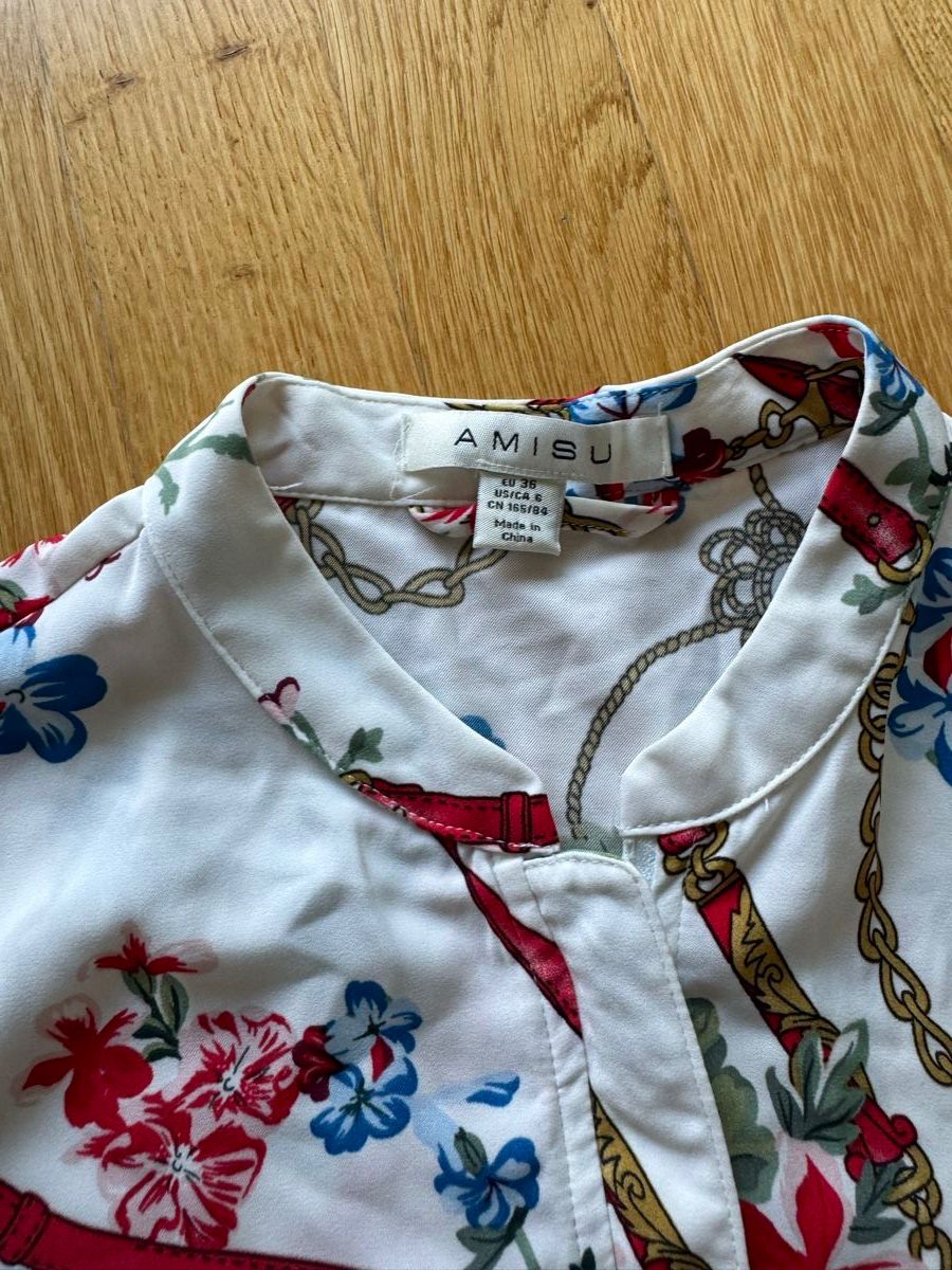 Giacche: AMISU Jacke, weiss, Blumenmuster, Gr. 34-36 – Usato da Luzern venduto da glo_6dm2 2