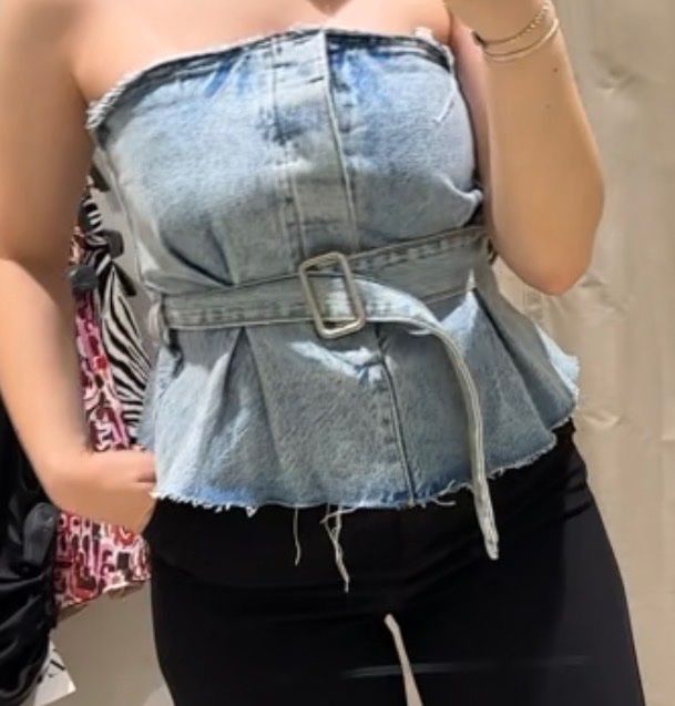 Zara Top: Zara Jeans Top, Gr. S – Usato da Näfels venduto da mar_2ptp 4