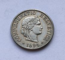 1894 5 Rappen -unz