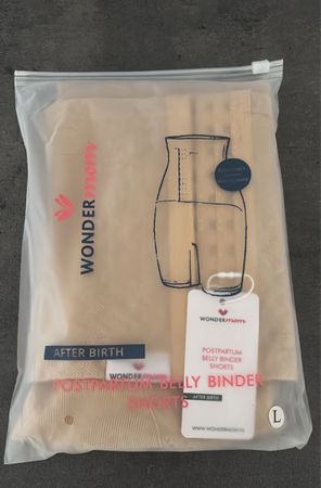 WonderMom Postpartum Bauch Binder Shorts, Beige, L — Neu!