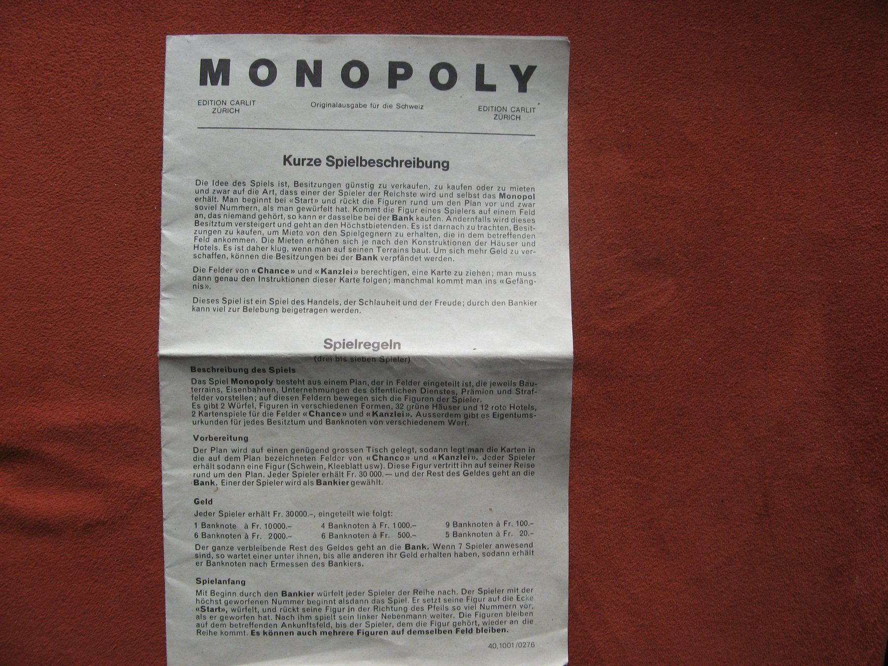 Carlit Giochi: Monopoly Grand Luxe – Usato da Zürich venduto da apil 2