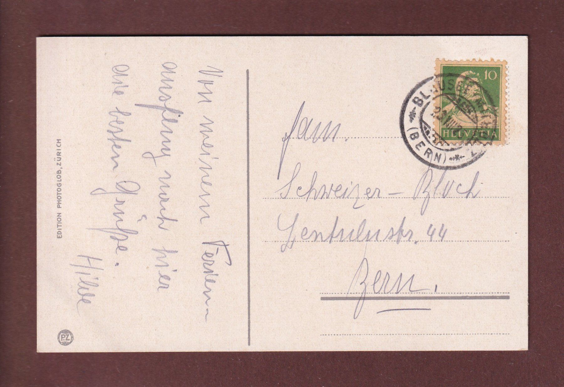 Cartoline postali: BLAUSEE und Ruine Felsenburg - 1925 – Usato da Pully venduto da nicecards 1