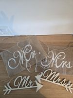 Mr. & Mrs. Deko Set Hochzeit, Top Zustand, Vintage Look