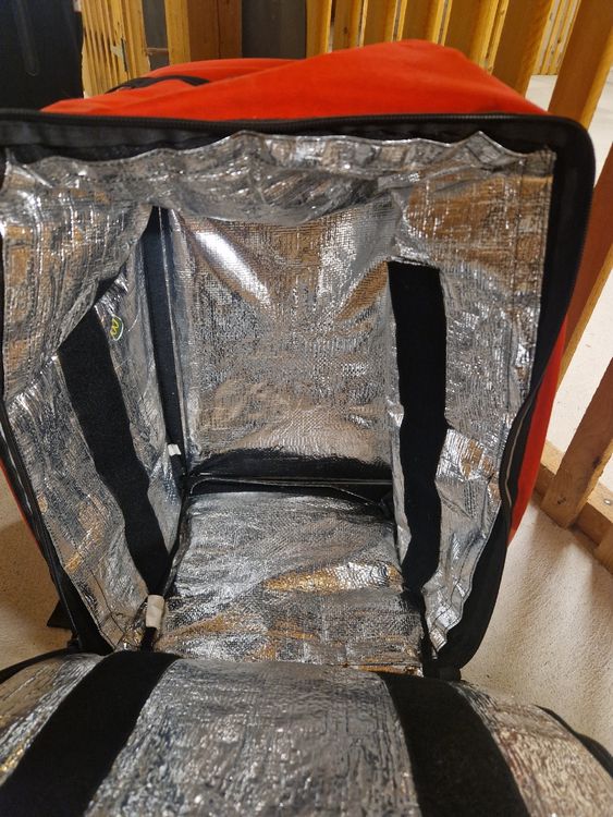 Isolierte Pizza-Liefertasche 50x50x15cm - Wasserdichte Transporttasche Für Pizzadienste - Rot