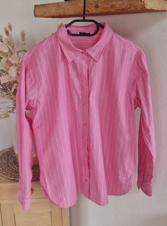 Damen Hemd JDY gestreift rosa/pink Langarm L