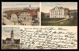AK Huttwil, Krankenhaus, Bazar und Viehmarktplatz, Kirchplat