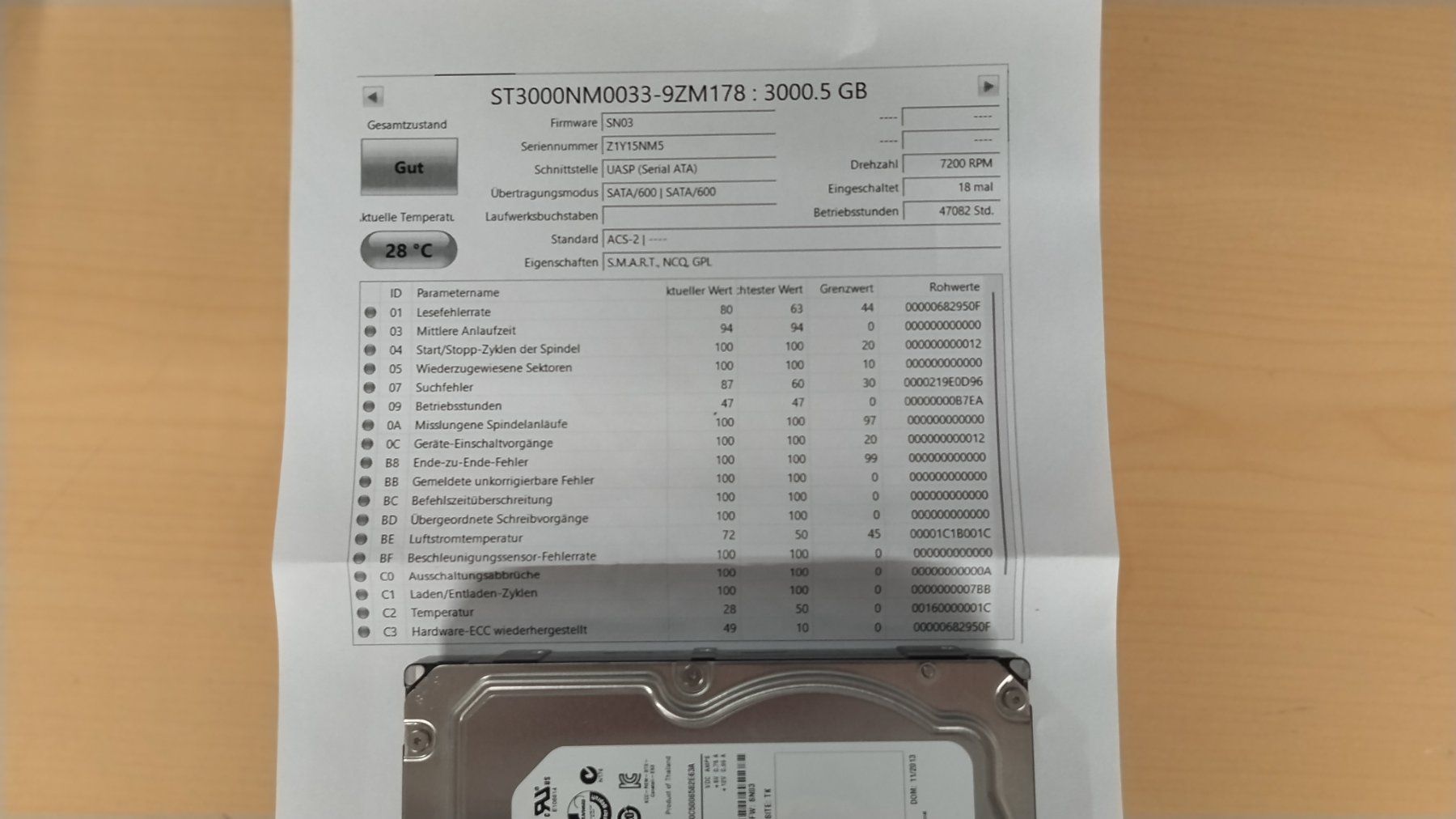 Seagate Dischi rigidi: Seagate Constellation ES.3 HDD 3000GB gewipt – Usato da Wallisellen venduto da MRS-Wallisellen 1