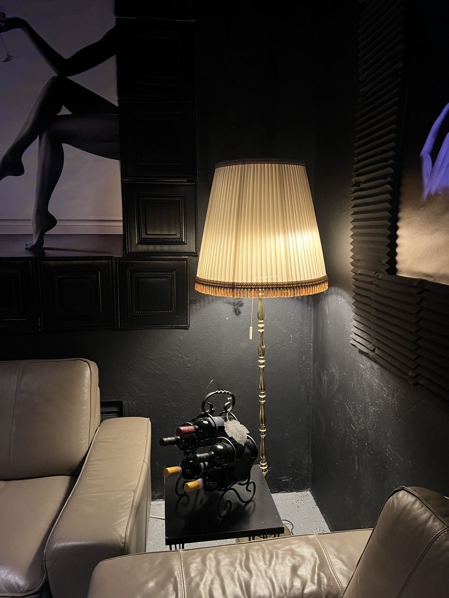 Lampen: Stehlampe klassisch mit Stoffschirm braun gebraucht – Gebraucht aus Schlossrued von kry_fwz6 2