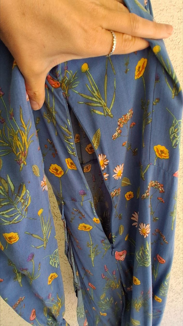 Tom Tailor Vestiti: Blumenkleid blau, Tom Tailor, Gr. 36, luftig – Nuovo (secondo la descrizione) da Wald ZH venduto da e8e 5