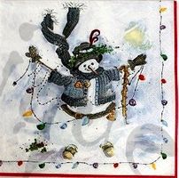 Serviette schneemann