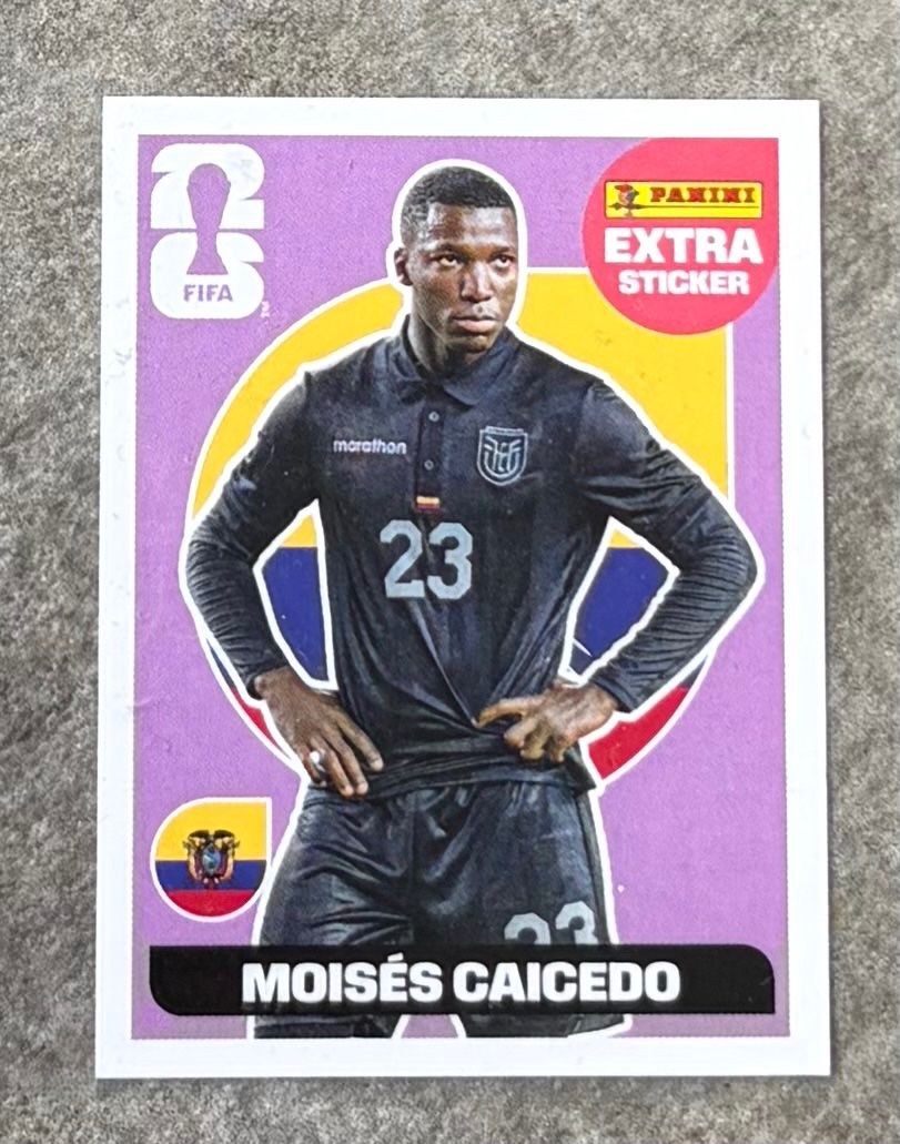 Panini Carte collezionabili: Lila / Neutral Extra Sticker  Moisés Caicedo  Ecuador – Usato da Regensdorf venduto da Maryjagne