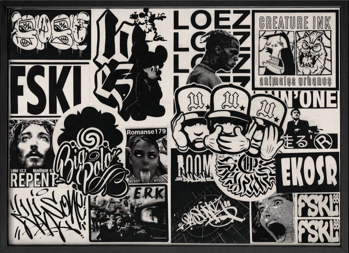 Foto & Immagini: Sticker Collage Graffiti schwarz-weiss Bild by Graffslaps.ch – Nuovo (secondo la descrizione) da zürich venduto da NickLos_26