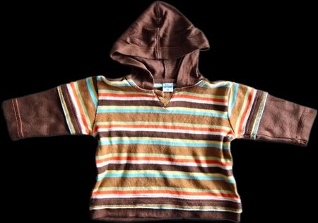 Süsser Jungen Kapuzenpulli, Gr. 68, gestreift, Smile