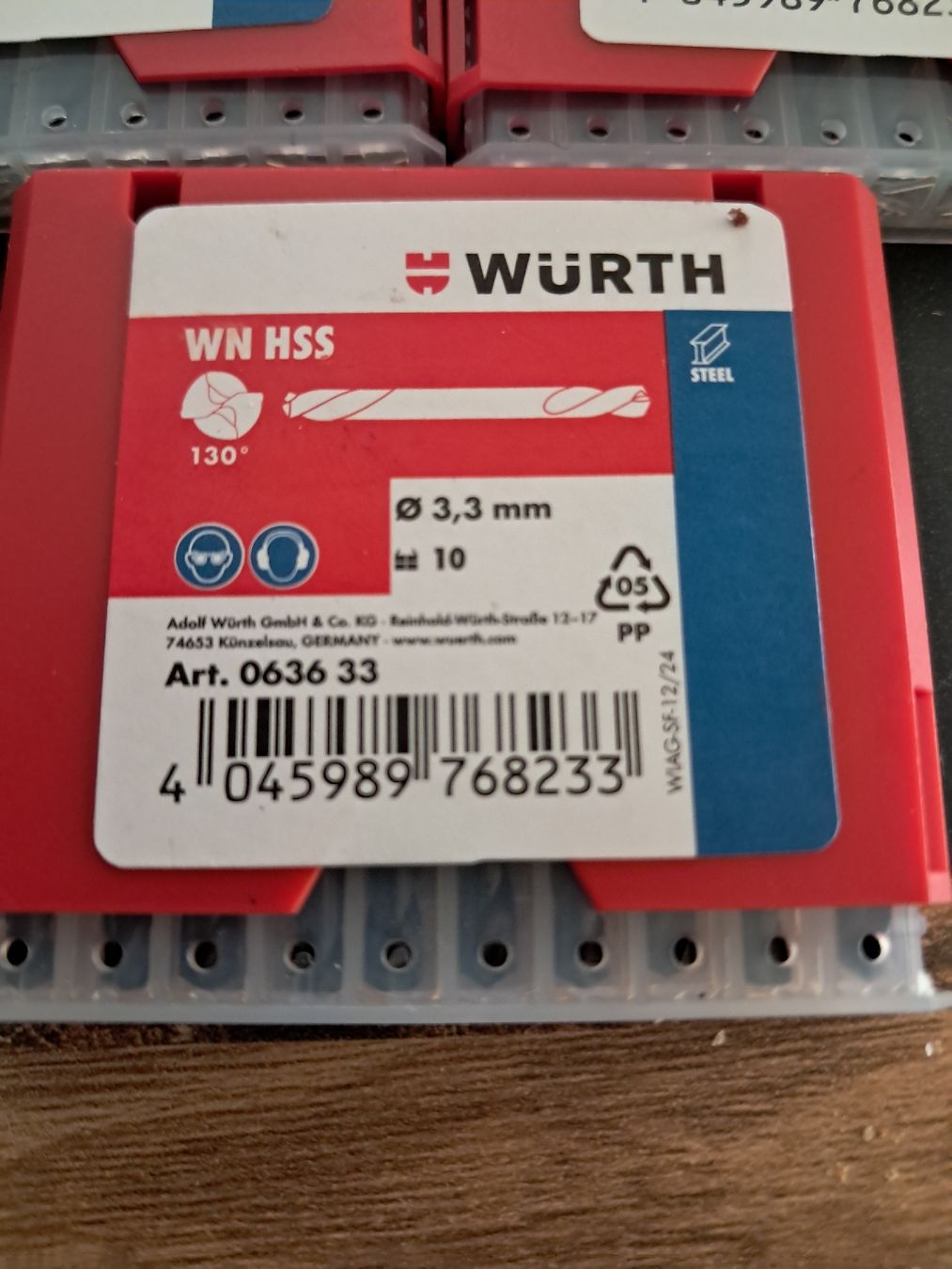 Würth Tutti gli attrezzi: 90stk Doppelkopfbohrer 3.3mm – Nuovo (secondo la descrizione) da Einsiedeln venduto da Biberchrouser76 1