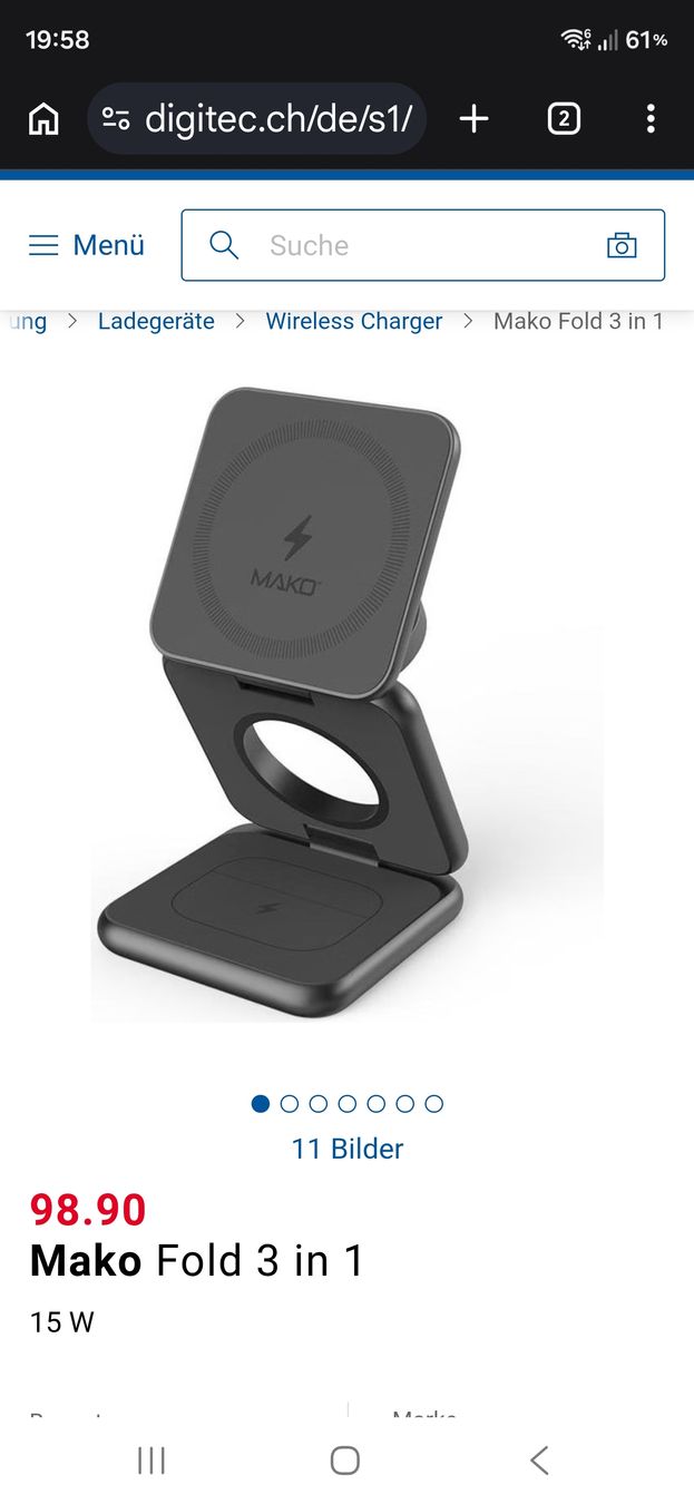 Caricabatterie: Mako Fold 3 in 1 15 W – Usato da Lyss venduto da ram76 4
