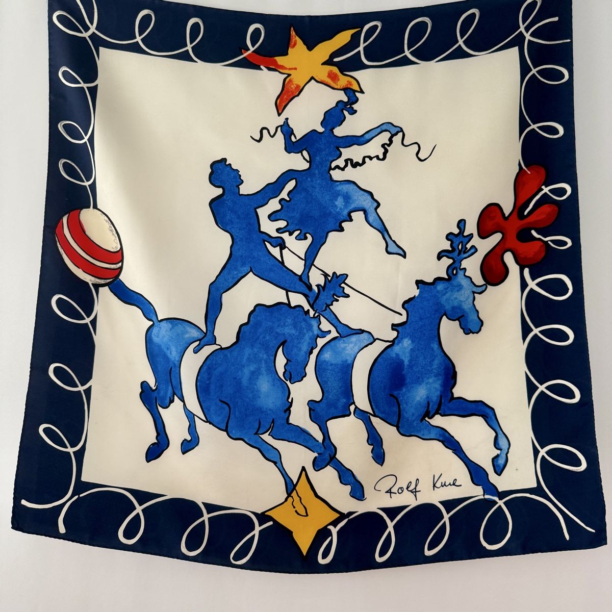 Foulard & Sciarpe: ROLF KNIE Silk Scarf – Nuovo (secondo la descrizione) da Emmen venduto da Nightingale_2022