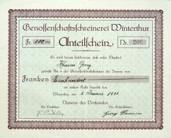 Genossenschaftsschreinerei Winterthur - 1931