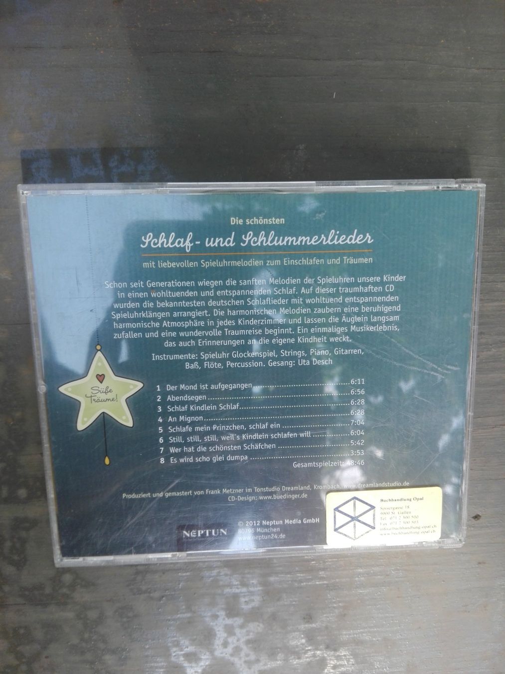 CD: Die schönsten Schlaf- und Schlummerlieder            ©'2012 – Usato da St.Galllen venduto da elkaphone 3