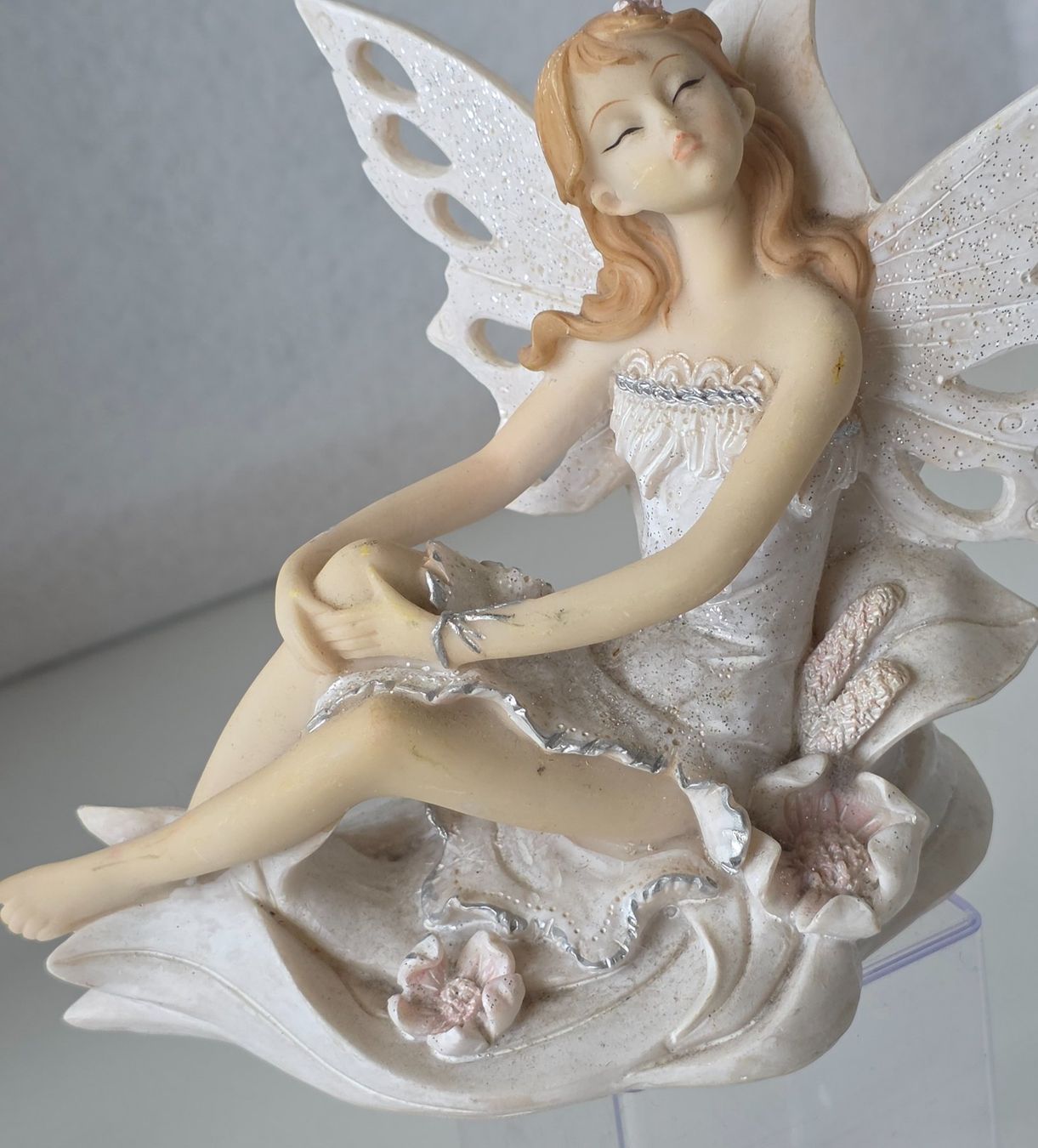 Statuette: vintage 70/80er Elfenfigur Feenfigur sitzend Fee Elfe – Nuovo (secondo la descrizione) da Dürnten venduto da Bachtelsurfer 2