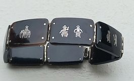 Vintage Armband mit indischen Motiven, Rarität!
