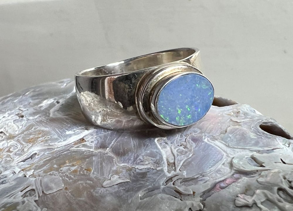 Designer Ring Mit Opal Gr 60 Klassisch In 925 Silber Kaufen Auf Ricardo