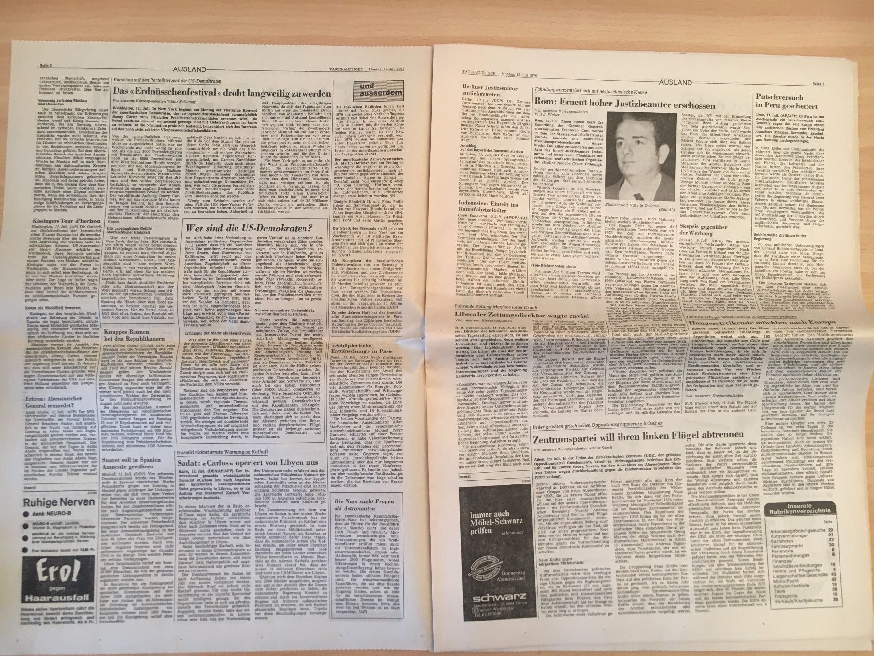 Zeitschriften & Magazine: Tagesanzeiger vom 12. Juli 1976 – Gebraucht aus Luzern von Jiggy_8898 1