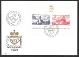 Liechtenstein FDC 503 LIBA-Block ET Vaduz 8.6.1972