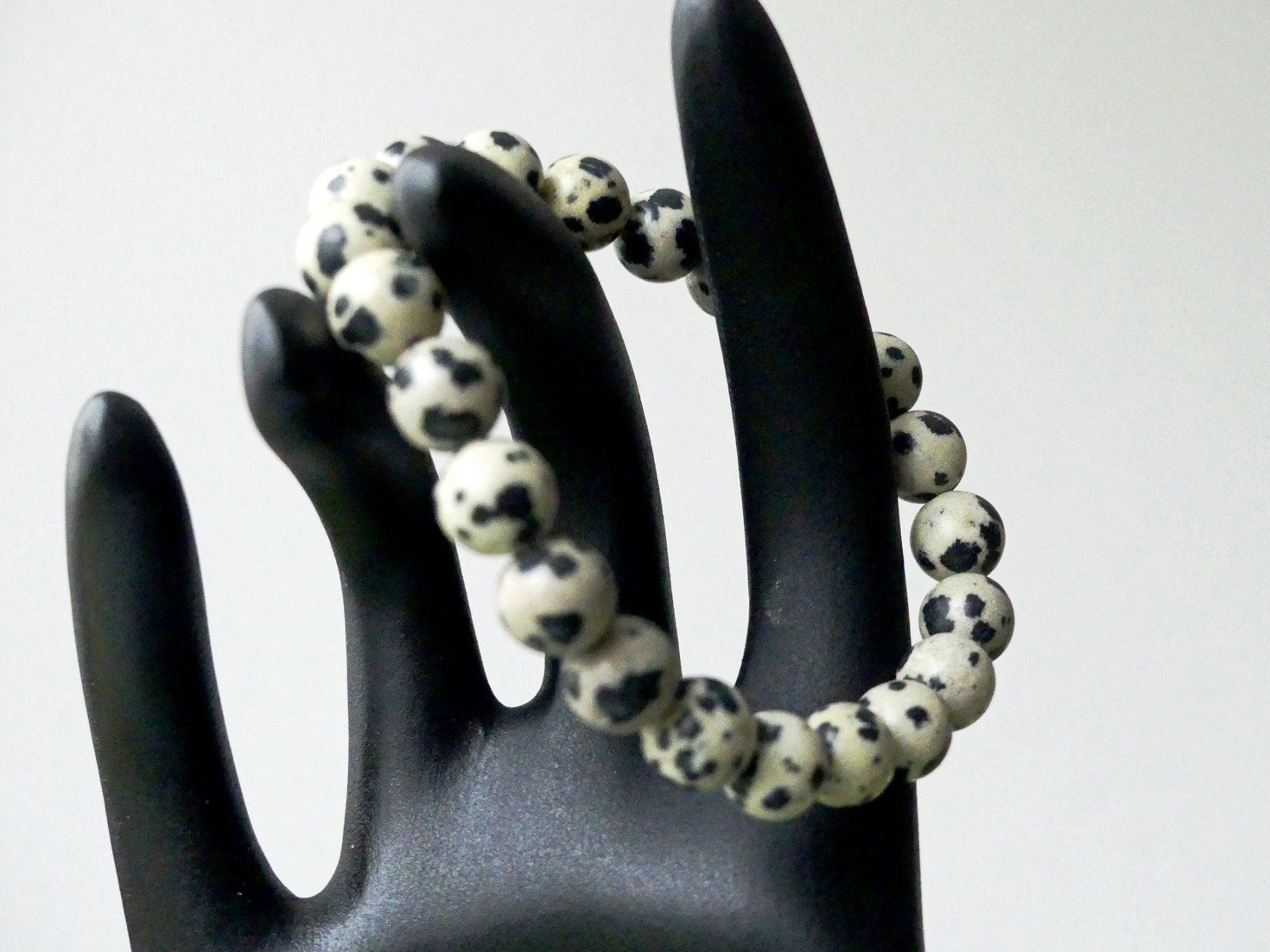 Bracciali & Braccialetti: Armband Dalmatiner Jaspis – Nuovo e nell'imballaggio originale da Matten b. Interlaken venduto da kero71 1
