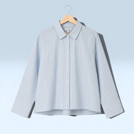 COS Damen Bluse gestreift Hellblau/Weiss – Gr. L