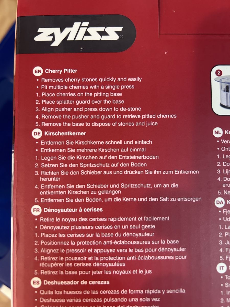 Zyliss Elettrodomestici da cucina: Zyliss Kirschenentkerner – Nuovo (secondo la descrizione) da Jona venduto da Tidy76 1
