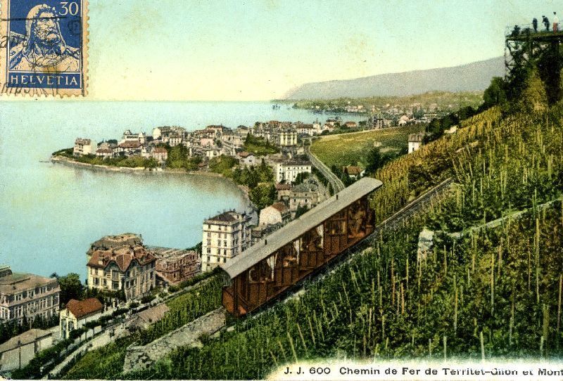 Cartoline postali: Montreux chemin fer Territet-Glion c1910 – Usato da Emmenbrücke venduto da teestube