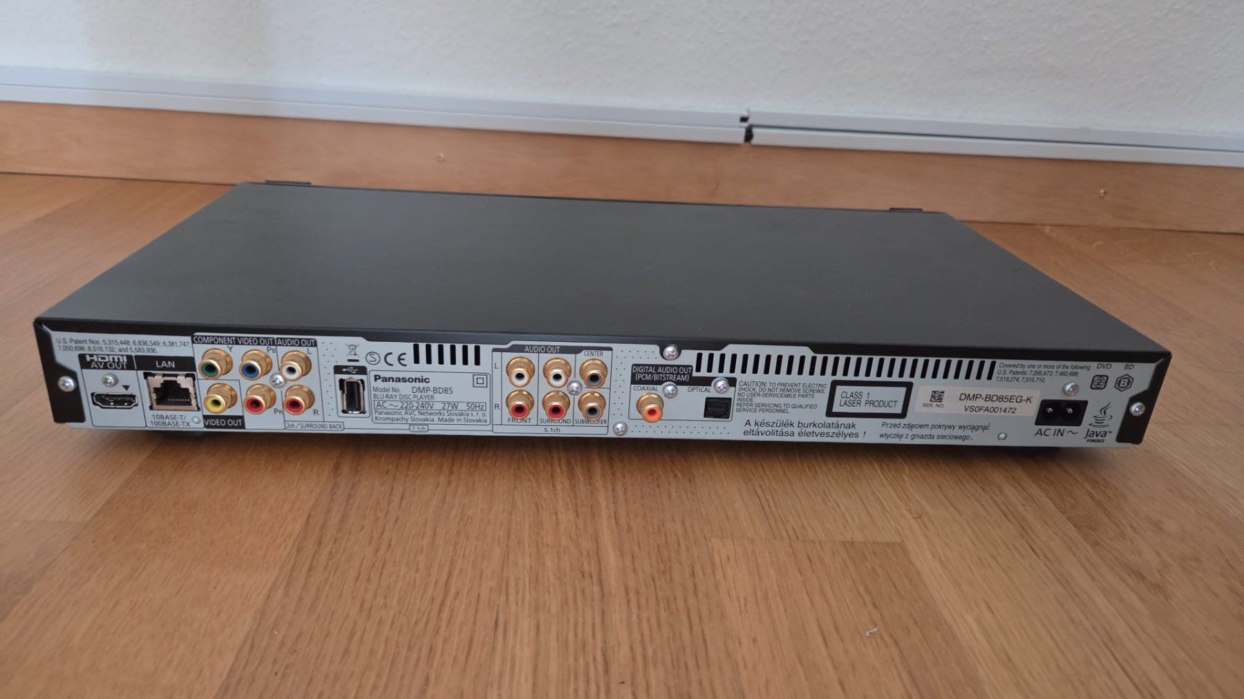 Panasonic Sistemi audio & multimediali: Blu-ray DVD-Player: Panasonic DMP-BD85 – Usato da Genève venduto da yan_vh72 1
