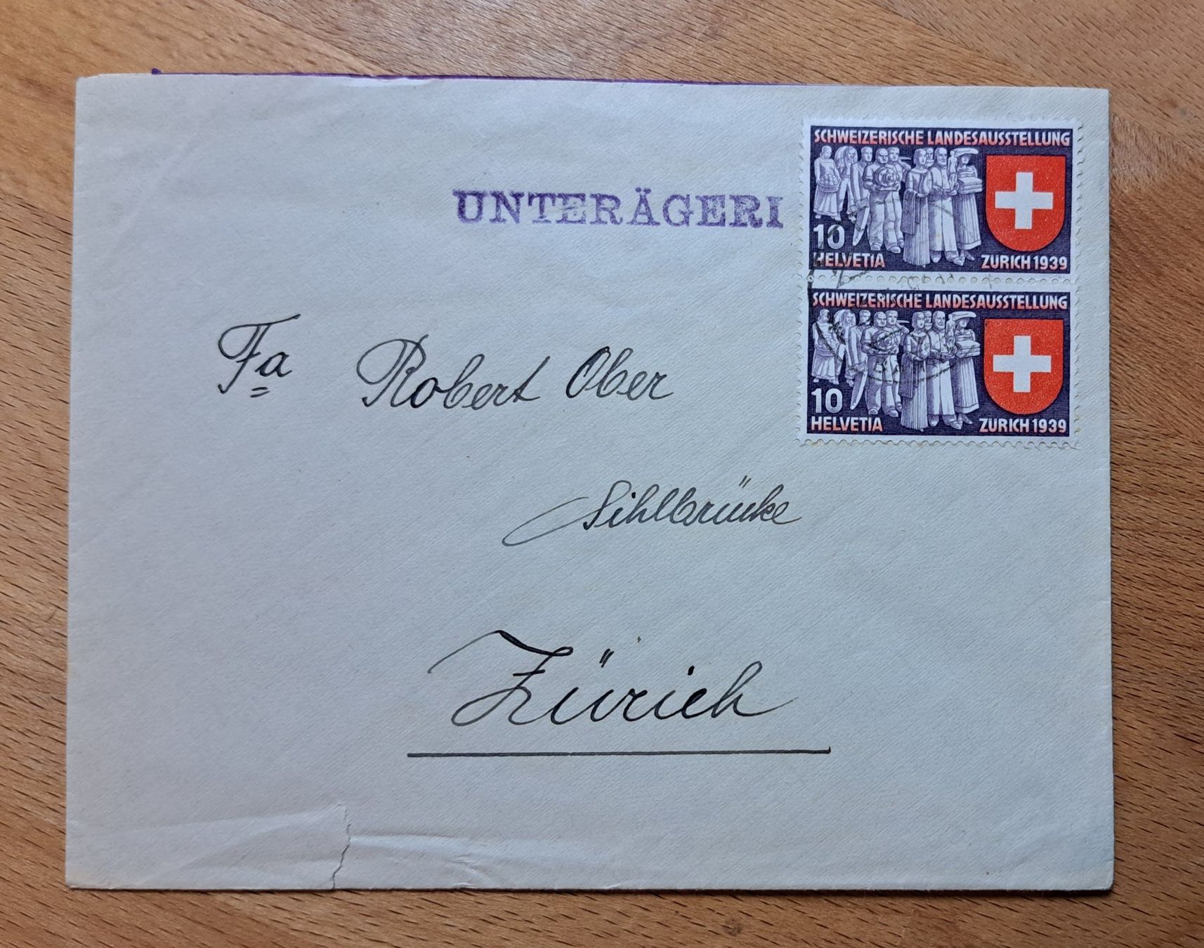 Alle Briefmarken: Klarer Bahnstempel Unterägeri, 1939 – Gebraucht aus Unterägeri von PhilatelieStudiger