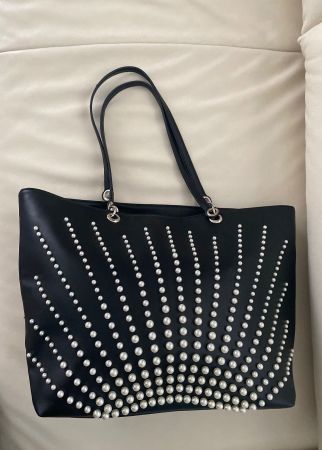 Perfekter Auftritt mit dieser tollen Tasche mit Perlen, 48cm